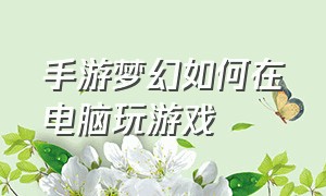 手游梦幻如何在电脑玩游戏（梦幻手游怎么在电脑上运行）