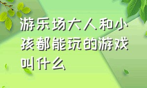 游乐场大人和小孩都能玩的游戏叫什么