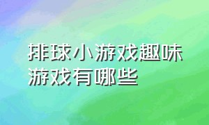 排球小游戏趣味游戏有哪些（适合排球的趣味游戏）