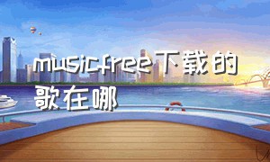 musicfree下载的歌在哪