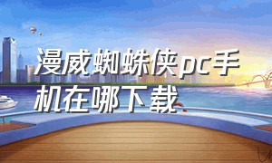 漫威蜘蛛侠pc手机在哪下载（漫威蜘蛛侠中文 手机版在哪里下载）