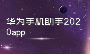 华为手机助手2020app（华为手机助手app最新版下载）