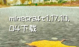 minecraft1.17.10.04下载