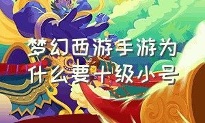 梦幻西游手游为什么要十级小号（梦幻西游手游10级小号有什么用）