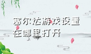 塞尔达游戏设置在哪里打开