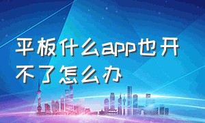 平板什么app也开不了怎么办