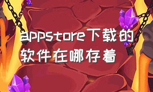 appstore下载的软件在哪存着