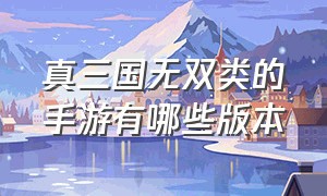 真三国无双类的手游有哪些版本（真三国无双手游在哪个平台可以玩）