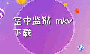 空中监狱 mkv 下载