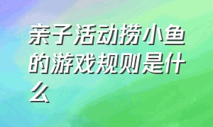 亲子活动捞小鱼的游戏规则是什么（捞小鱼亲子游戏规则展板）