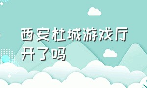 西安杜城游戏厅开了吗（西安钟楼游戏厅最新状况）