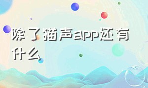 除了猫声app还有什么