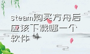 steam购买方舟后应该下载哪一个软件