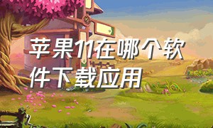 苹果11在哪个软件下载应用