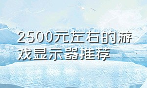 2500元左右的游戏显示器推荐（4000左右的游戏显示器排行榜）