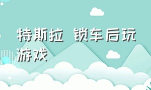 特斯拉 锁车后玩游戏