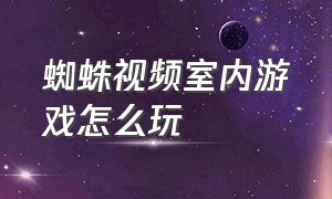 蜘蛛视频室内游戏怎么玩（蜘蛛游戏怎么玩的）