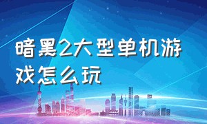 暗黑2大型单机游戏怎么玩（暗黑2单机想长期玩下去应该怎样玩）