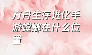 方舟生存进化手游螳螂在什么位置