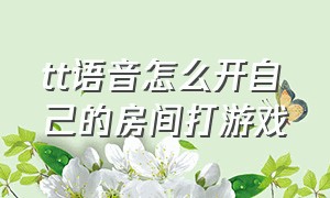 tt语音怎么开自己的房间打游戏