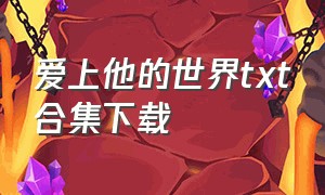 爱上他的世界txt合集下载