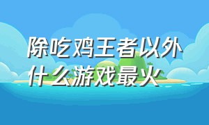 除吃鸡王者以外什么游戏最火