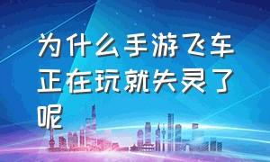 为什么手游飞车正在玩就失灵了呢