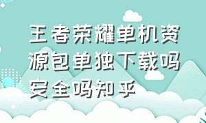 王者荣耀单机资源包单独下载吗安全吗知乎