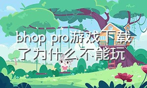 bhop pro游戏下载了为什么不能玩