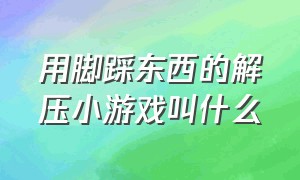 用脚踩东西的解压小游戏叫什么