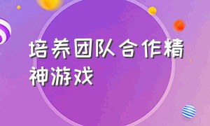 培养团队合作精神游戏