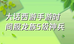 大话西游手游时间服龙族5级神兵（大话西游手游时间服神兵升级技巧）