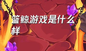 篮鲸游戏是什么样（篮鲸游戏视频）