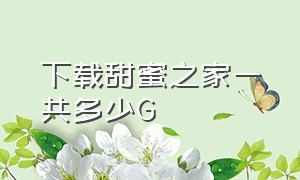 下载甜蜜之家一共多少G