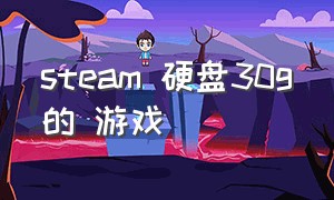 steam 硬盘30g的 游戏