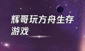 辉哥玩方舟生存游戏