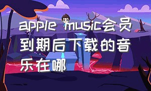 apple music会员到期后下载的音乐在哪