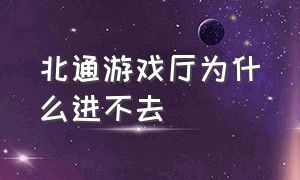 北通游戏厅为什么进不去