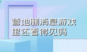 营地删消息游戏里还看得见吗（怎么关闭游戏里的营地在线状态）