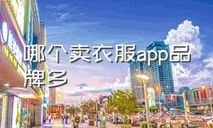 哪个卖衣服app品牌多