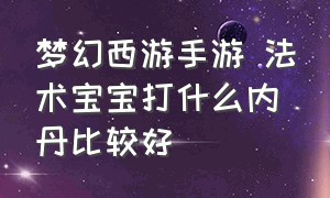 梦幻西游手游 法术宝宝打什么内丹比较好（梦幻西游手游 法术宝宝打什么内丹比较好）