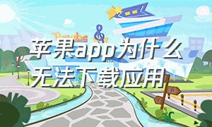 苹果app为什么无法下载应用