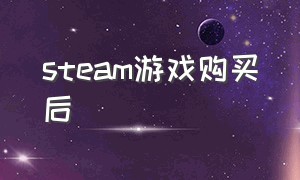 steam游戏购买后（steam游戏购买后怎么玩）