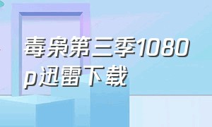 毒枭第三季1080p迅雷下载