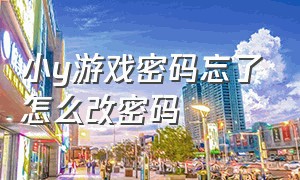 小y游戏密码忘了怎么改密码