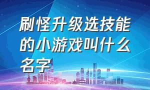 刷怪升级选技能的小游戏叫什么名字（刷怪升级类游戏抖音小游戏）