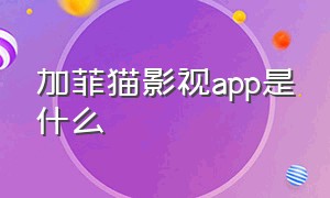 加菲猫影视app是什么