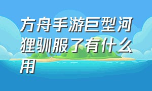 方舟手游巨型河狸驯服了有什么用