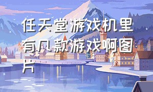 任天堂游戏机里有几款游戏啊图片