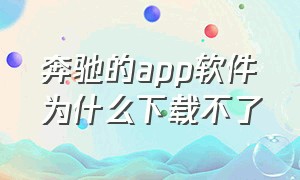 奔驰的app软件为什么下载不了